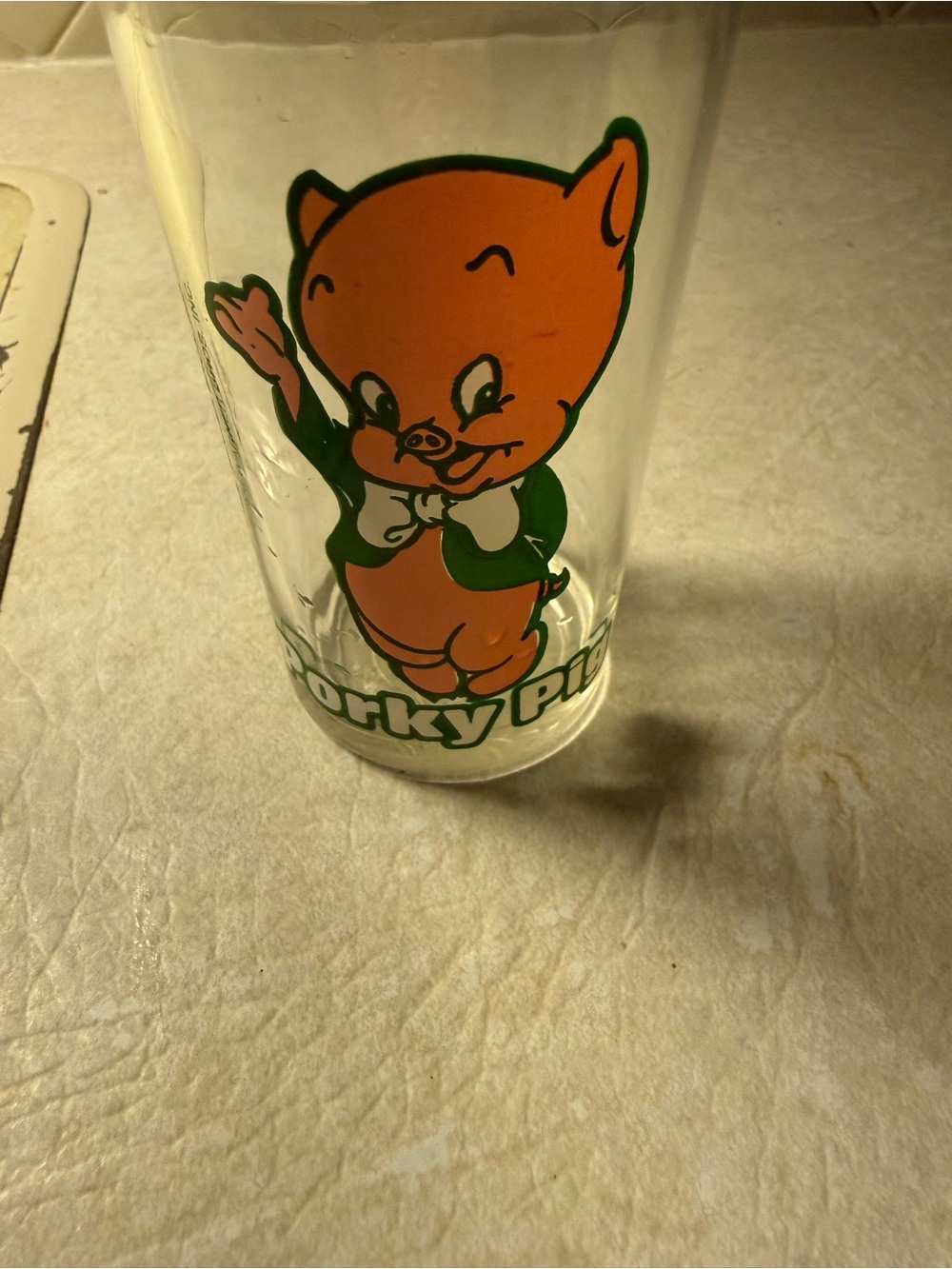 Porky Pig Orange Character Party Glass - Classic Cartoon Drinkware